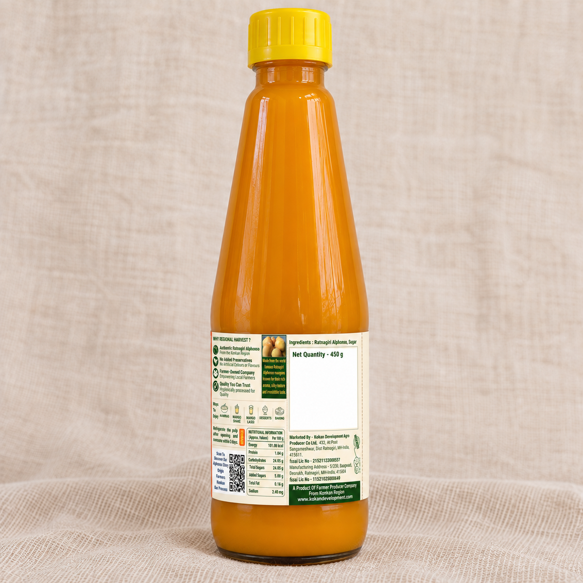 Ratnagiri Alphonso Mango Pulp – back view