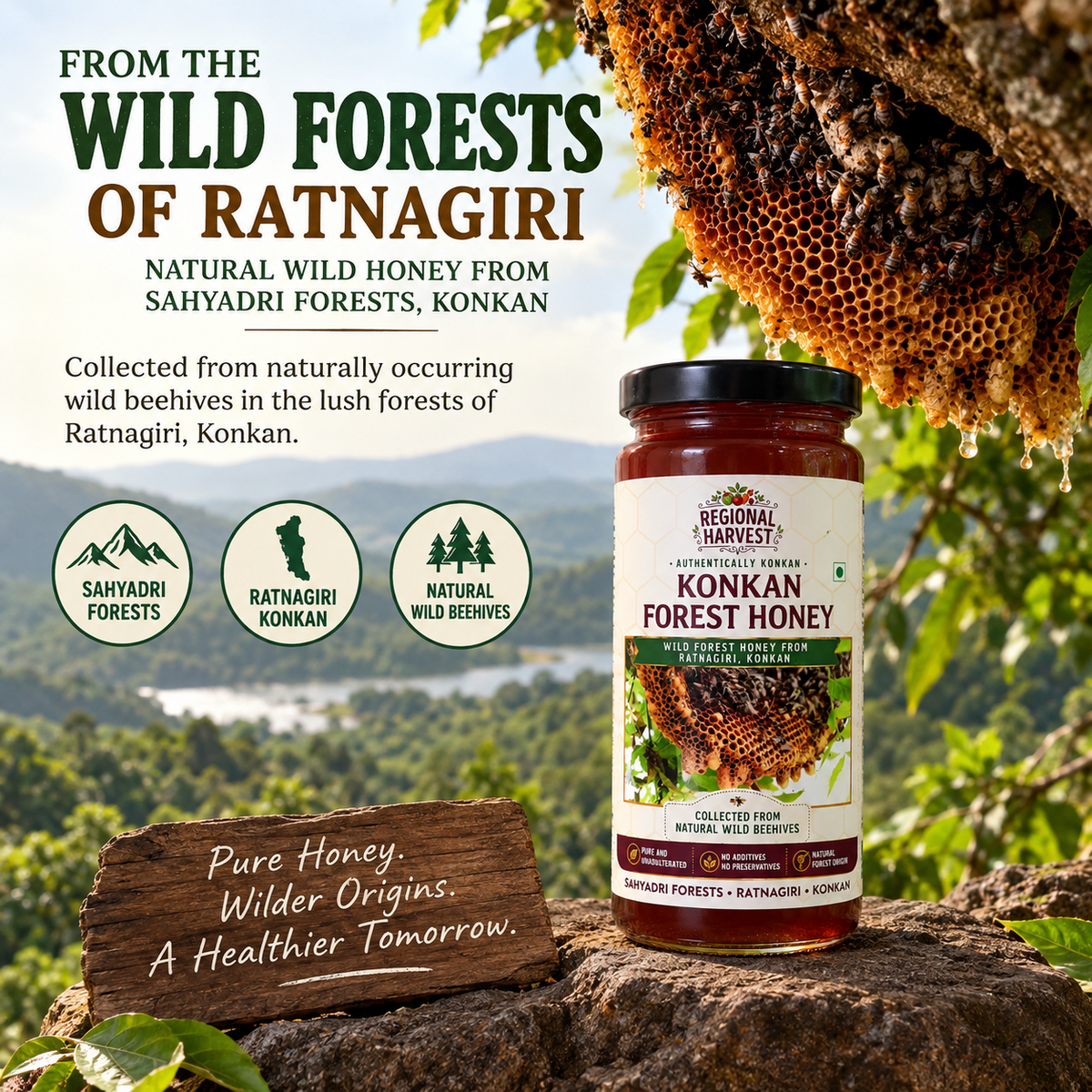 Regional Harvest Forest Honey 330 g – product image 2