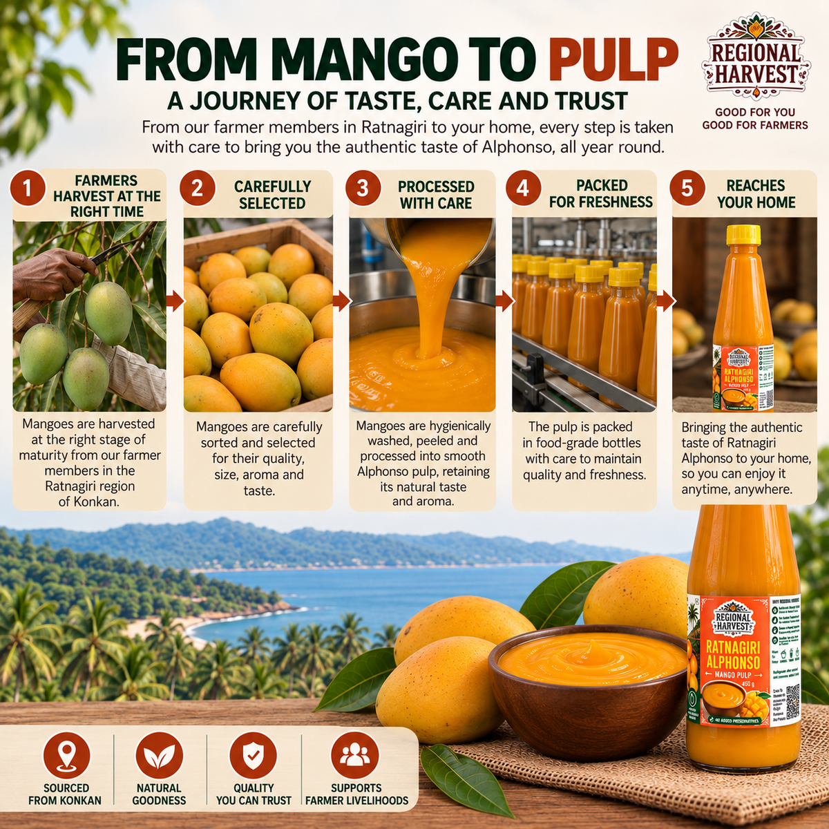Ratnagiri Alphonso Mango Pulp – product information