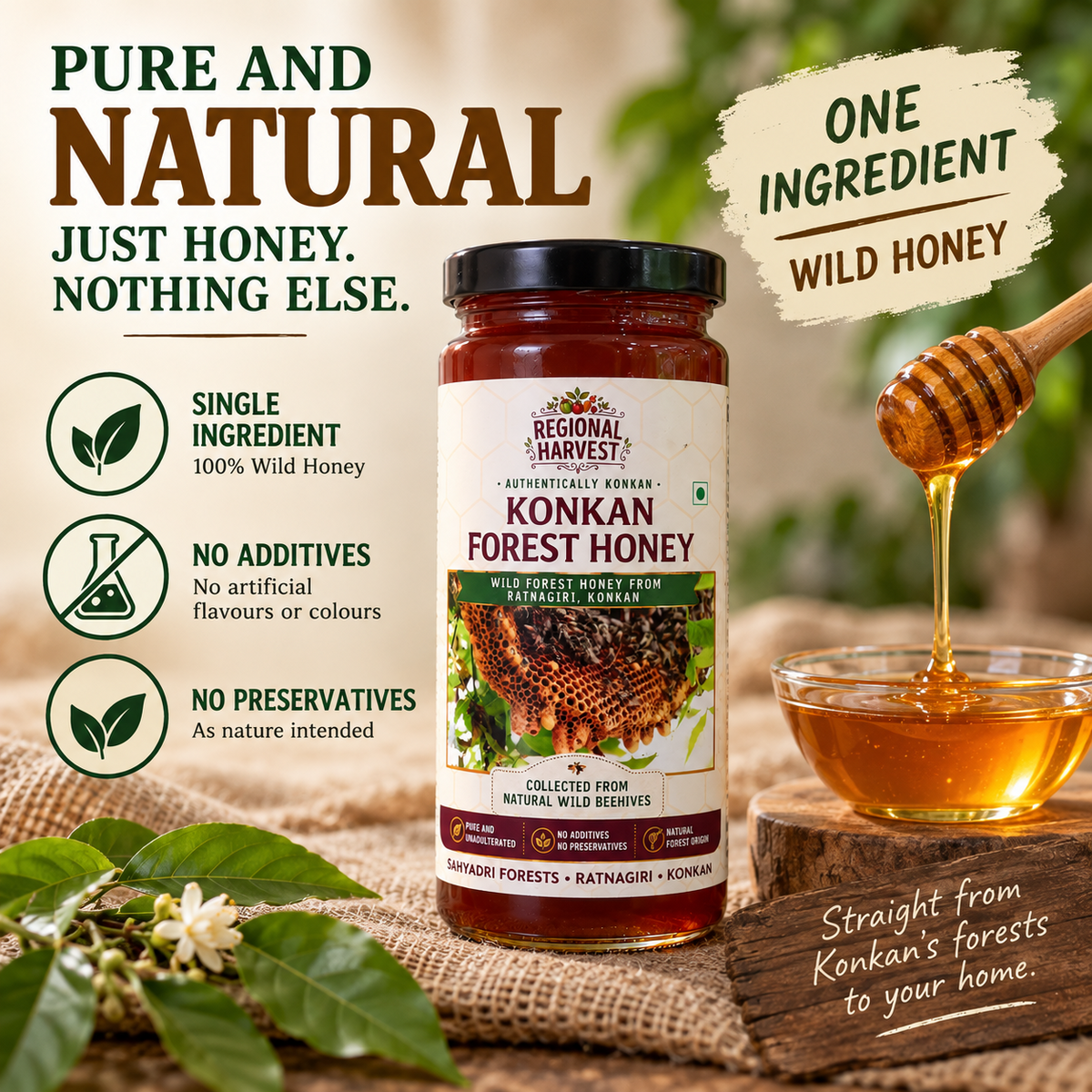 Regional Harvest Forest Honey 330 g – product image 4