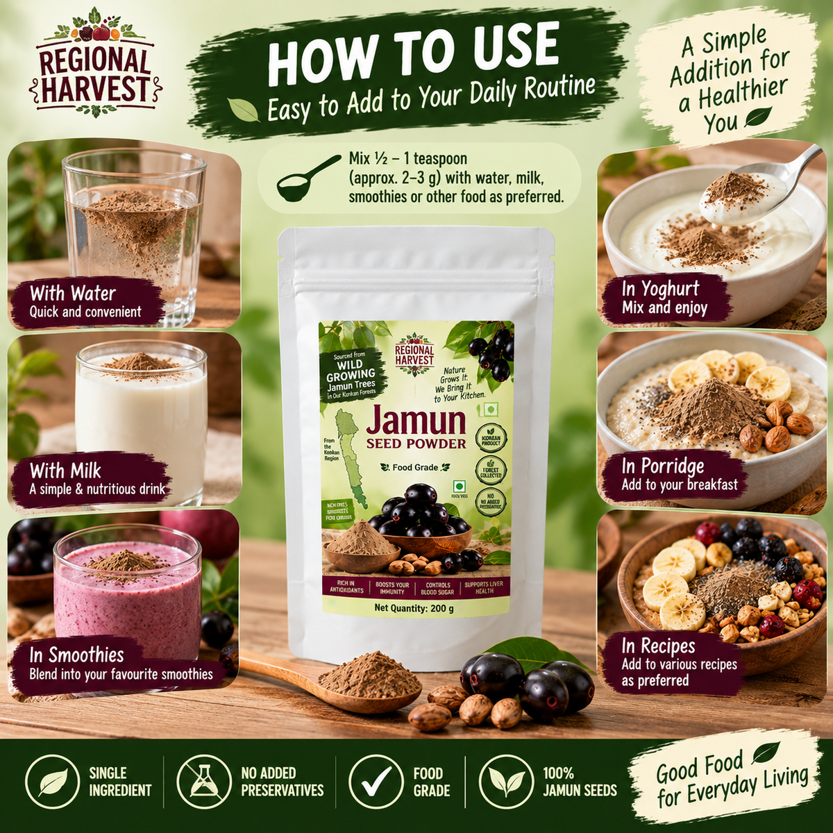 Regional Harvest Jamun Seed Powder 200 g – product image 4