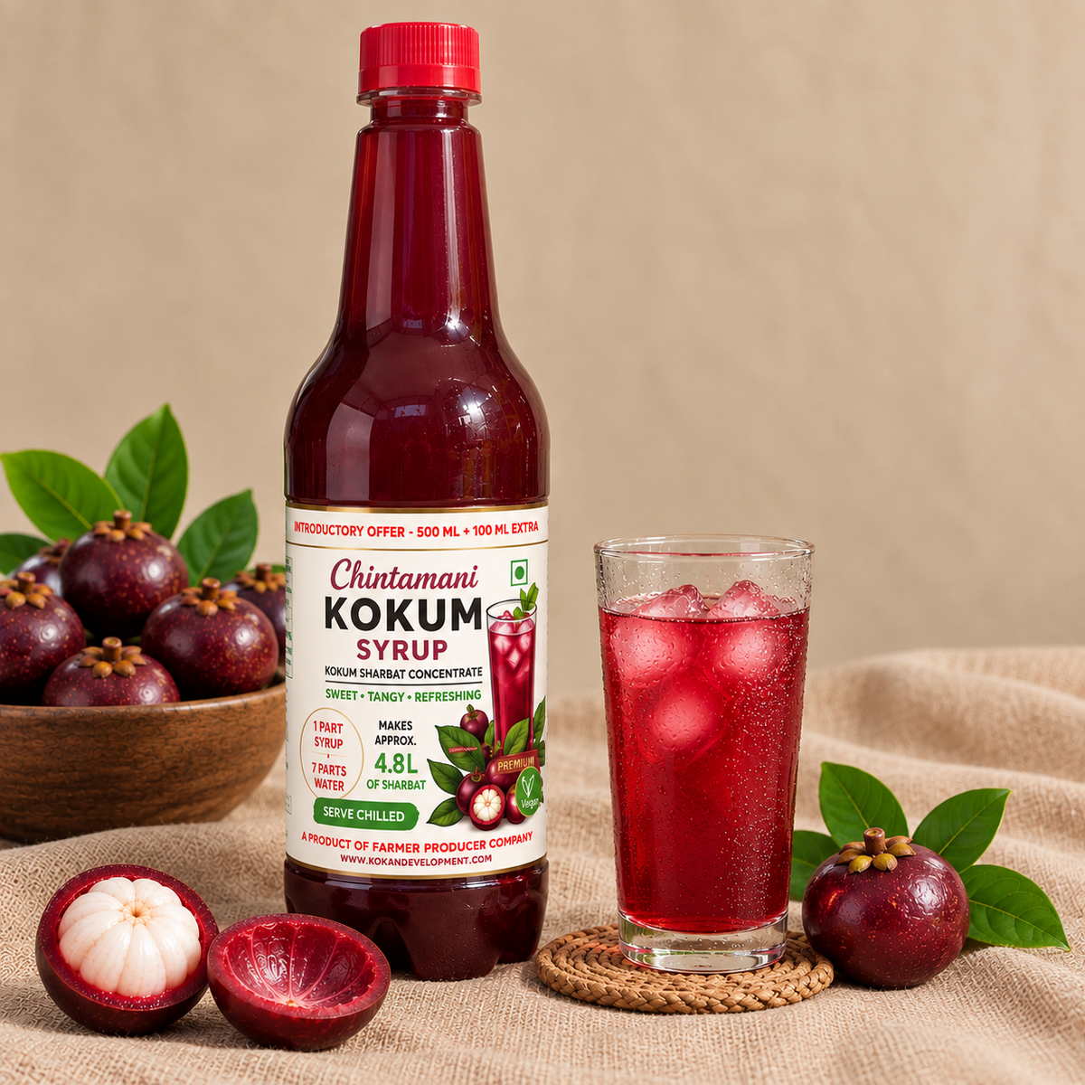 Chintamani Kokum Syrup 600 ml – product image 4