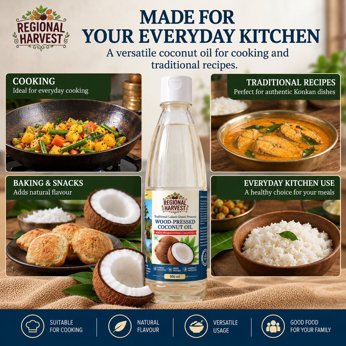 Wood Pressed Coconut Oil – everyday cooking and traditional recipes
