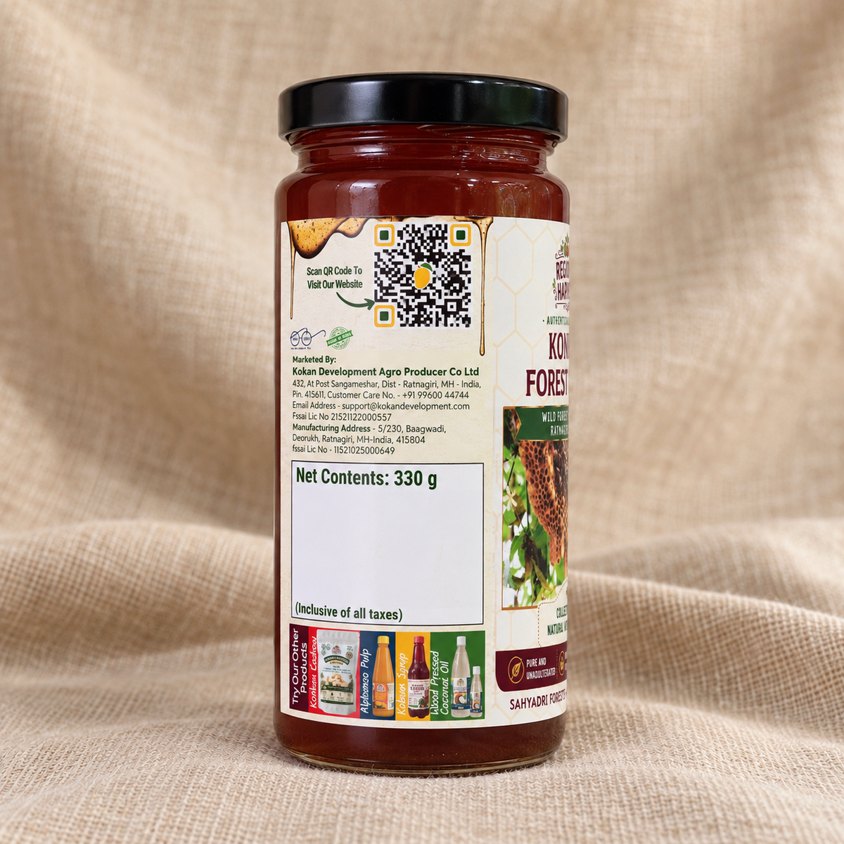 Regional Harvest Forest Honey 330 g – left view