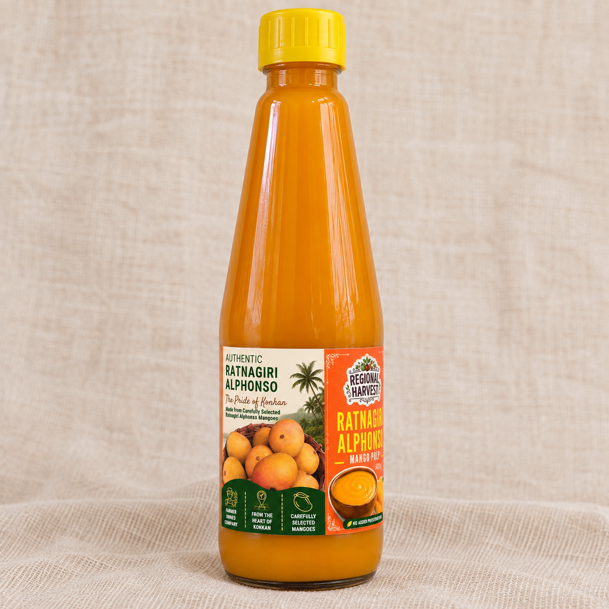 Ratnagiri Alphonso Mango Pulp – left view