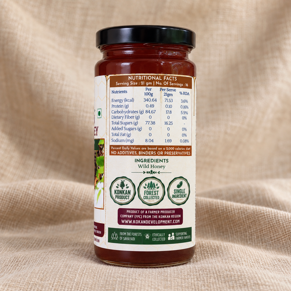 Regional Harvest Forest Honey 330 g – right view