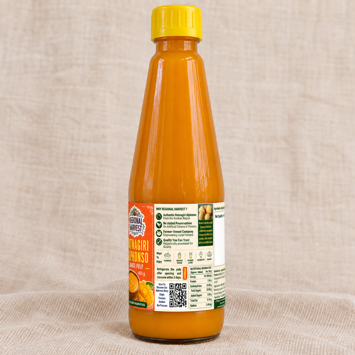 Ratnagiri Alphonso Mango Pulp – right view
