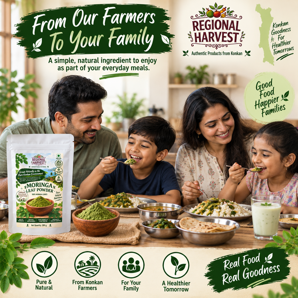 Moringa Leaf Powder 200 g – From Our Farmers to Your Family