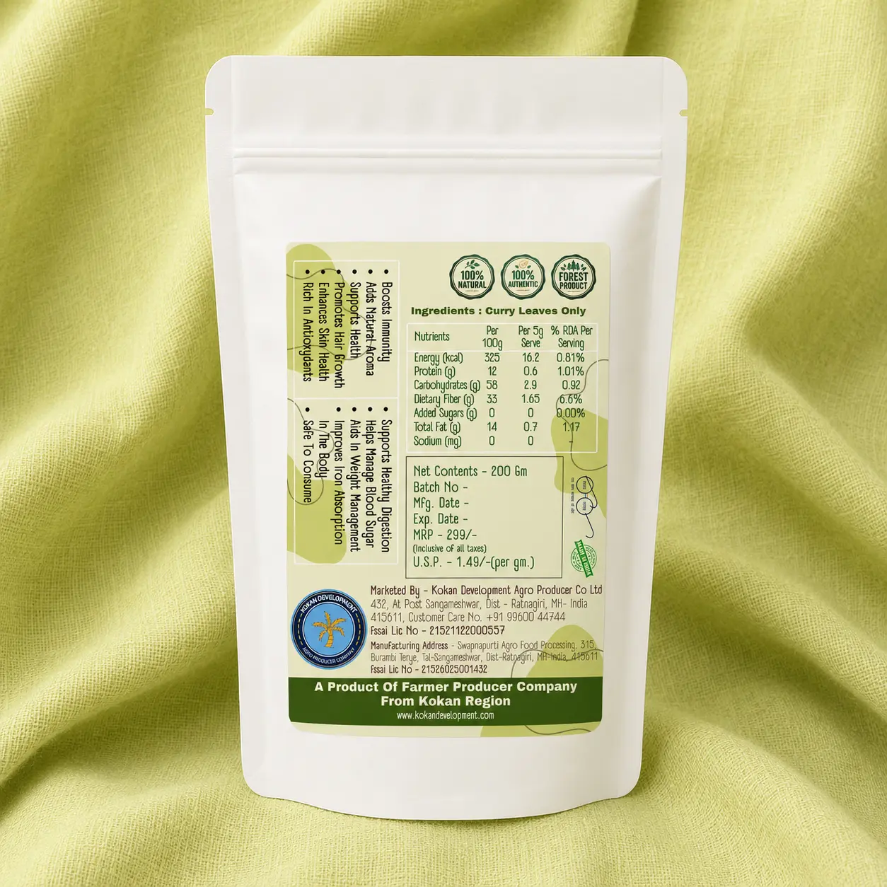 Forest-Collected Curry Leaves Powder - 200 g - Image 2