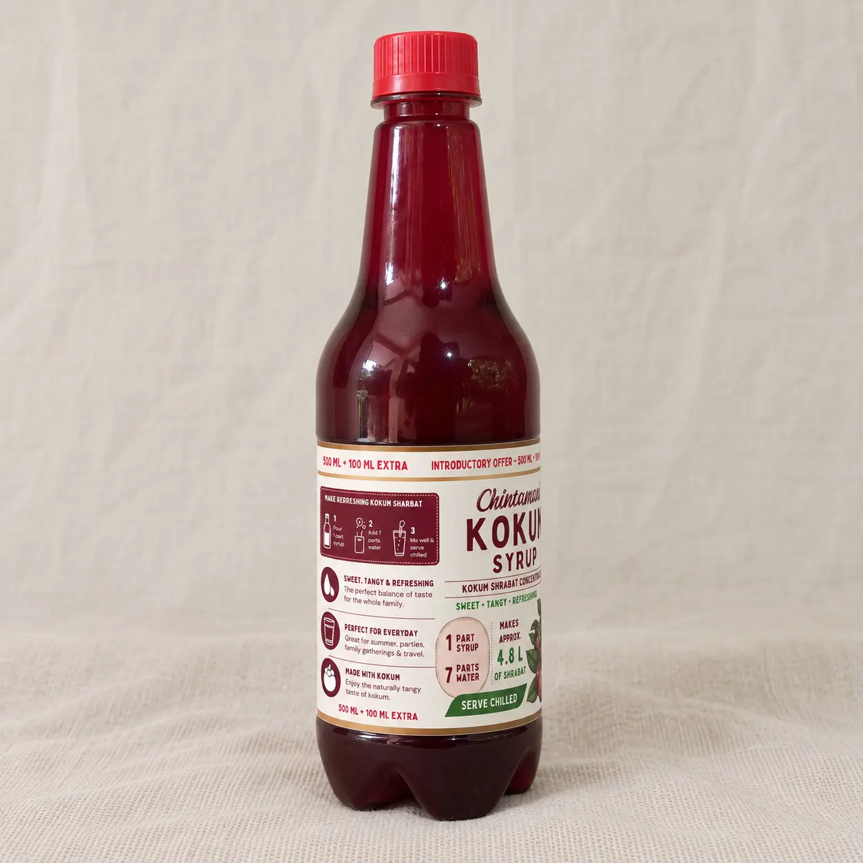 Kokum Syrup – Authentic Konkan Kokum Sharbat - 600 ml - Image 2
