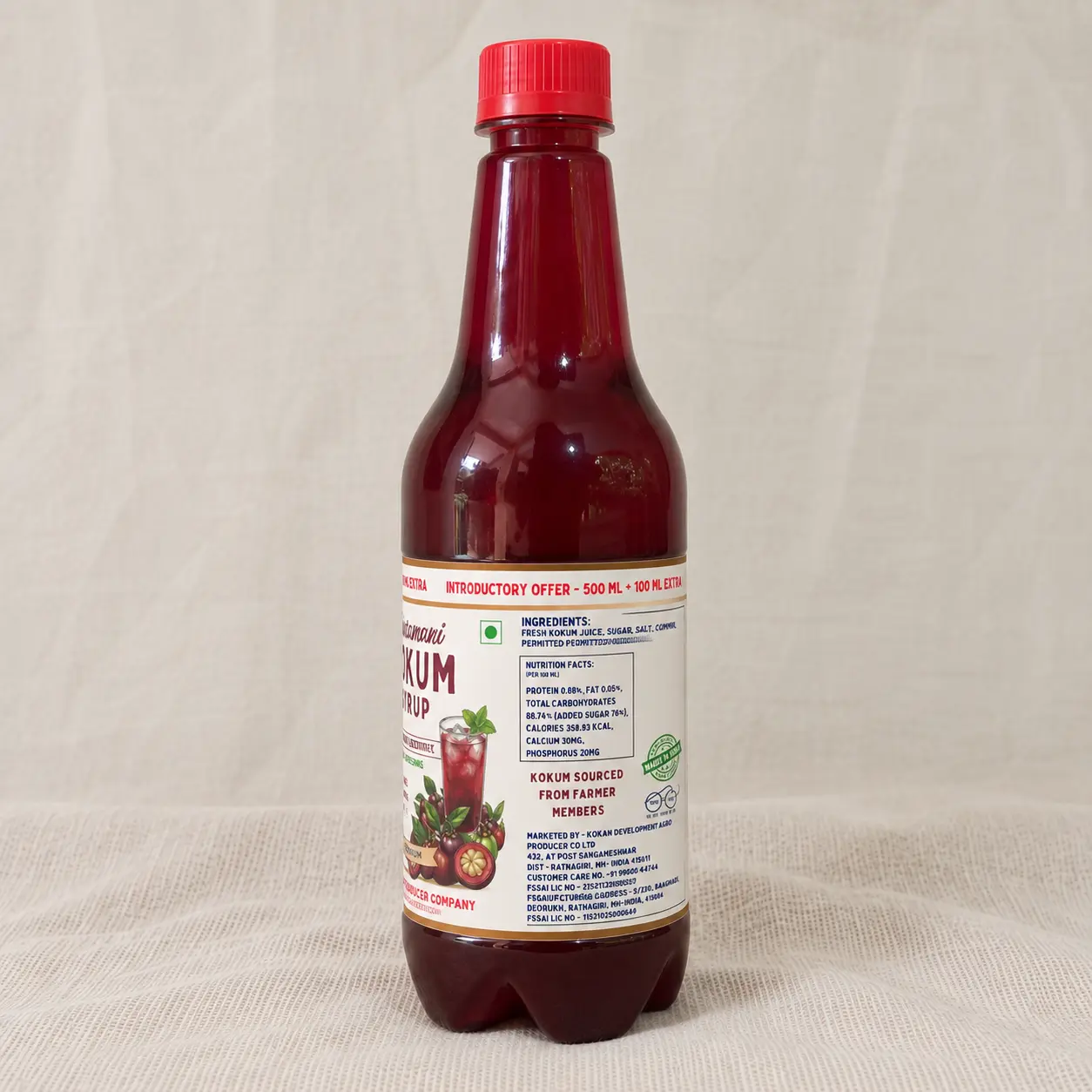 Kokum Syrup – Authentic Konkan Kokum Sharbat - 600 ml - Image 3