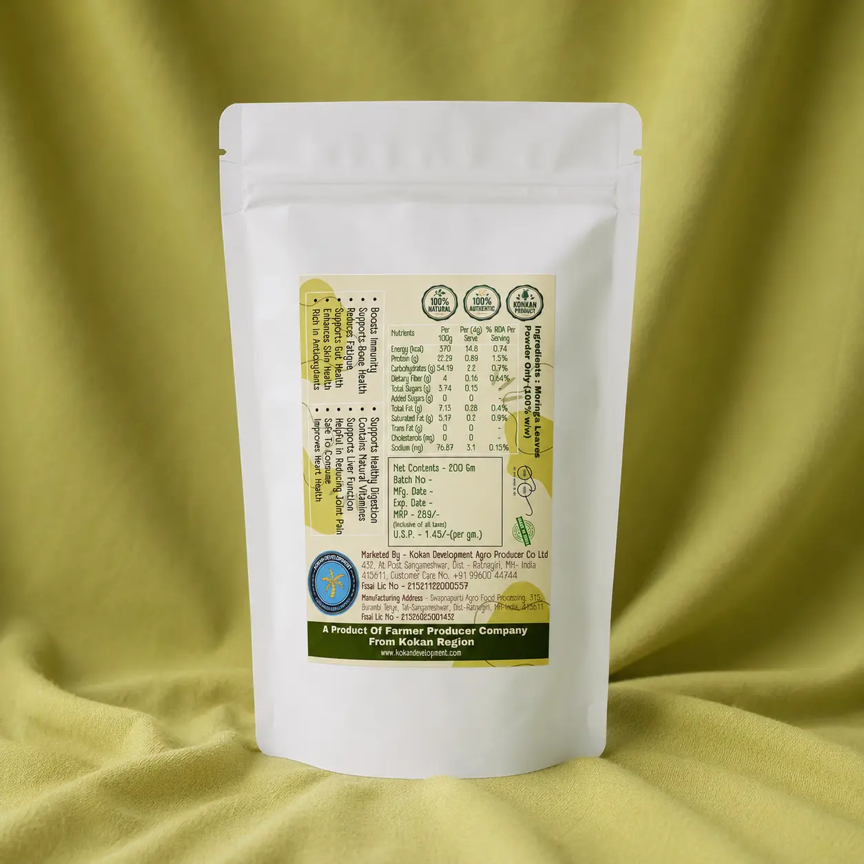 Moringa Powder – Natural Moringa Leaf Powder - 200 g - Image 2